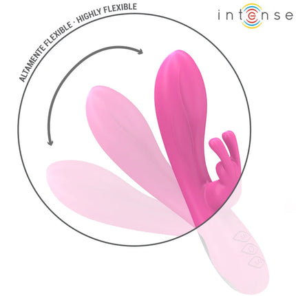 Rosa intense randall rabbit vibrator mit flexiblem handförmigem design und steuerungstasten am griff