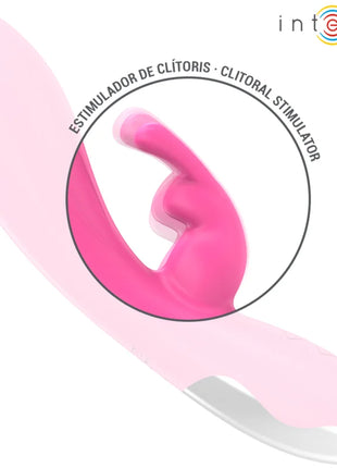 Rosa silikon klitorisstimulator mit gebogenem griff und ergonomischem design von intense randall rabbit vibrator