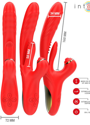 INTENSE - ROSALIA MULTIFUNKTIONSVIBRATOR 3 IN 1 ROT - HI-TECH Vibrator