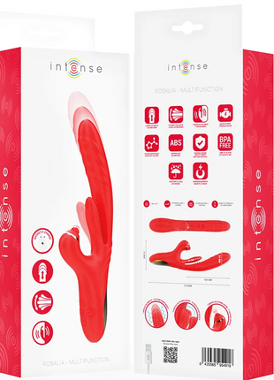 INTENSE - ROSALIA MULTIFUNKTIONSVIBRATOR 3 IN 1 ROT - HI-TECH Vibrator