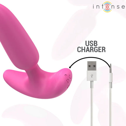 Pink silikon analplug intense ross mit ergonomischem design und usb ladeanschluss für analstimulation