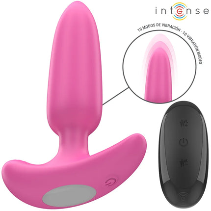 Intense ross anal plug rosa fernbedienung mit ergonomischem design und 10 vibrationen modes für intensiven spaß