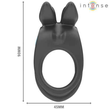 INTENSE - SAM VIBRATOR DOPPEL-PENISRING 10 VIBRATIONEN SCHWARZ - Penisring mit Vibration