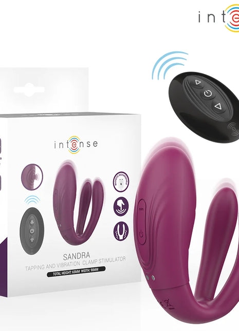 INTENSE - SANDRA KLAPPE- UND VIBRATIONSKLEMMSTIMULATOR MIT FERNBEDIENUNG