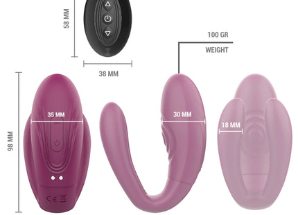 INTENSE - SANDRA KLAPPE- UND VIBRATIONSKLEMMSTIMULATOR MIT FERNBEDIENUNG