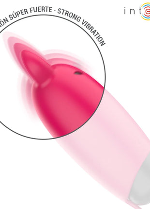 Intense scarlet vibrierende kugel red demon 9,3 x 2,4 cm pink und hellrosa silikonvibrator mit rundem katzenkopf