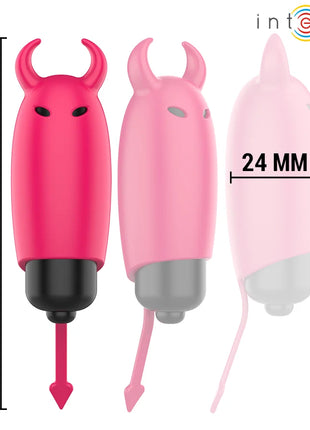 Intense scarlet vibrierende kugel red demon 93 mm großer pinker teufel vibrierender stimulanz mit schwarzer spitze