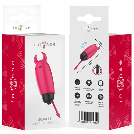 Rosa teufelförmige vibrierende kugel mit schwarzer spitze und griff aus superweichem silikon und abs material