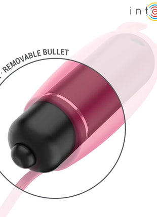 Intense scarlet vibrierende kugel red demon adult toy in pink and black with removable bullet tip 9,3 x 2,4 cm