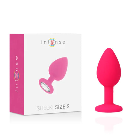 Intense shelki s plug anal fuchsia ist ein leuchtend pinker silikonanalplug mit glattem, birnenförmigem kopf und rundem fuß