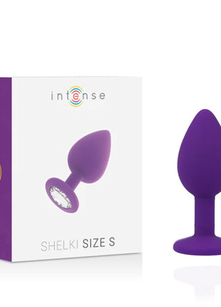 Intense shelki s plug analflieder violetter silikonplug mit glattem tropfenförmigem kopf und flachem sockel