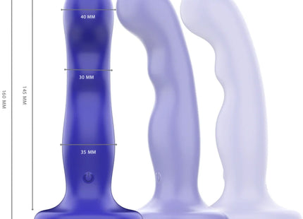INTENSE - SHORTY VIBRATOR MIT SAUGNÄPFEN BLAU FERNBEDIENUNG