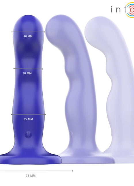 INTENSE - SHORTY VIBRATOR MIT SAUGNÄPFEN BLAU FERNBEDIENUNG