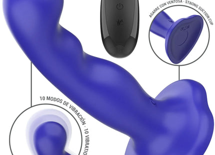 INTENSE - SHORTY VIBRATOR MIT SAUGNÄPFEN BLAU FERNBEDIENUNG