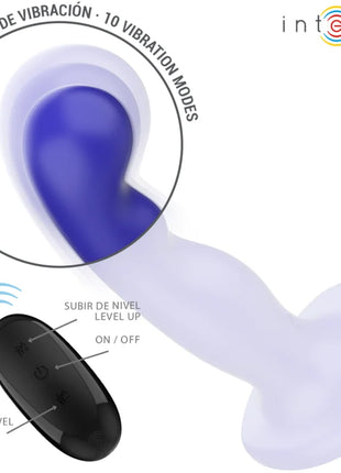 INTENSE - SHORTY VIBRATOR MIT SAUGNÄPFEN BLAU FERNBEDIENUNG