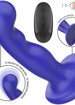 INTENSE - SHORTY VIBRATOR MIT SAUGNÄPFEN BLAU FERNBEDIENUNG