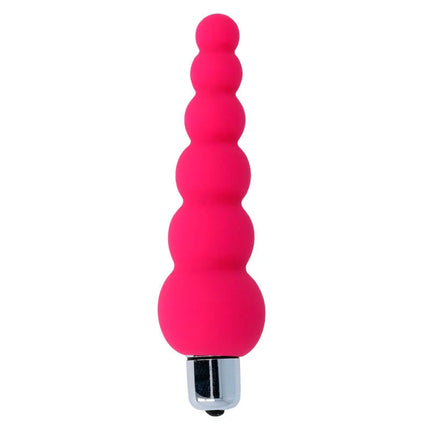 Vibrant pink silikonspielzeug mit segmentiertem perldesign und metallbasis intensiv snoopy 7 geschwindigkeiten