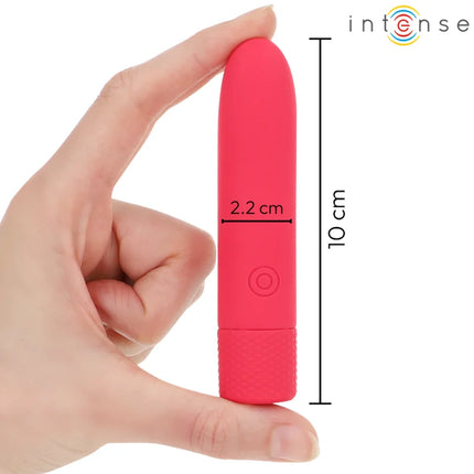 INTENSE - SYMONE USB WIEDERAUFLADBARER VIBRIERENDER BULLET 8 VIBRATIONEN ROT 10 X 2,2 CM - Vibrierende Kugeln