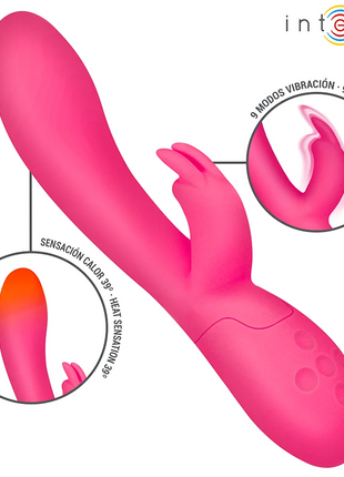 Intenses tammy kaninchen-stimulator in leuchtendem pink mit ergonomischem design und wärmefunktion