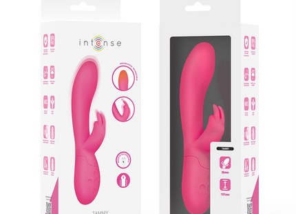 Intense tammy Kaninchen-Stimulator aus pinkem Silikon mit Wärmefunktion für angenehme Stimulation