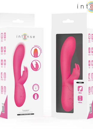 Intense tammy Kaninchen-Stimulator aus pinkem Silikon mit Wärmefunktion für angenehme Stimulation