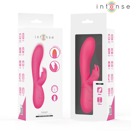 Intense tammy Kaninchen-Stimulator aus pinkem Silikon mit Wärmefunktion für angenehme Stimulation