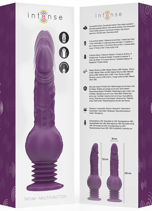 INTENSE - TATUM MULTIFUNKTIONSVIBRATOR MIT AUF- UND ABVIBRATION 24 CM LILA
