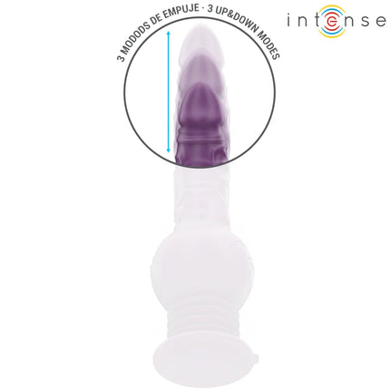 INTENSE - TATUM MULTIFUNKTIONSVIBRATOR MIT AUF- UND ABVIBRATION 24 CM LILA