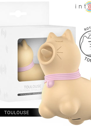 INTENSE - TOULOUSE STIMULATOR MIT 360º ROTIERENDER ZUNGE GELB - Auflegevibratoren