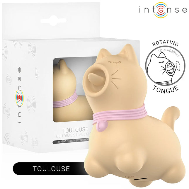 INTENSE - TOULOUSE STIMULATOR MIT 360º ROTIERENDER ZUNGE GELB - Auflegevibratoren