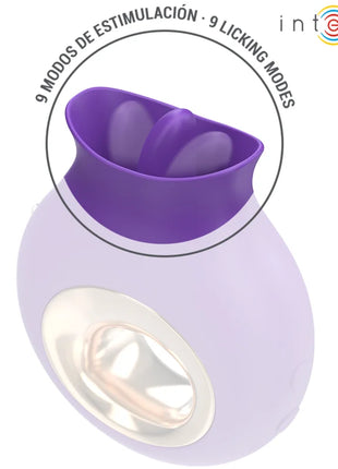 Intense tuli klitorisstimulator lila aus silikon mit gerundetem körper und gebogenem kopf für intensive stimulation