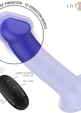 INTENSE - VICTORIA VIBRATOR MIT SAUGNAPF 10 VIBRATIONEN DUNKELBLAU FERNBEDIENUNG