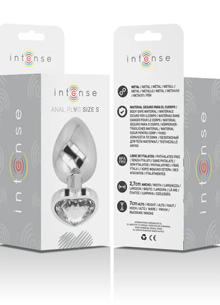 INTENSE - WHITE HEART ALUMINIUM METALL ANAL PLUG GRÖSSE S - Analplug