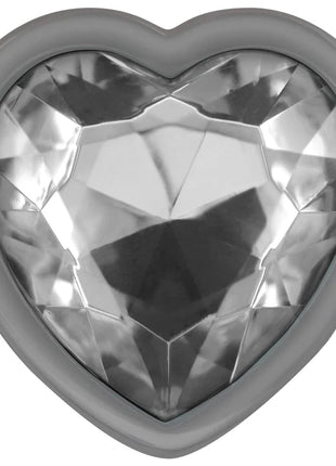 INTENSE - WHITE HEART ALUMINIUM METALL ANAL PLUG GRÖSSE S - Analplug