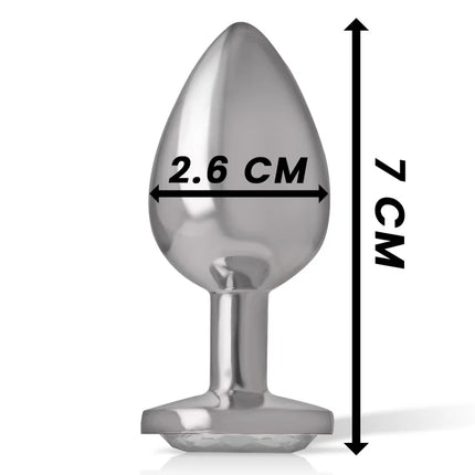 INTENSE - WHITE HEART ALUMINIUM METALL ANAL PLUG GRÖSSE S - Analplug