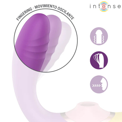 Lila silikon vibrator mit oszillierender bewegung von intense für saug und vibrationsstimulation