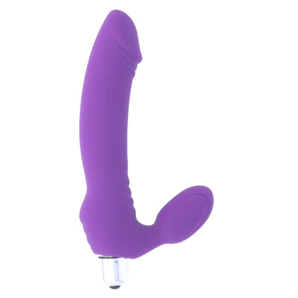 Lila silikon vibrator mit sieben geschwindigkeiten und geschwungenem design von intense zucker