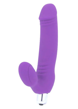 Intense zucker sieben geschwindigkeiten flieder silikon vibrator mit gebogenem design und metallbasis