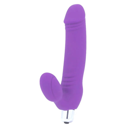 Intense zucker sieben geschwindigkeiten flieder silikon vibrator mit gebogenem design und metallbasis