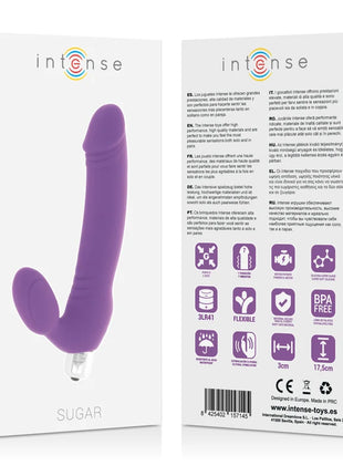 Lila silikonspielzeug intense zucker mit sieben geschwindigkeiten und ergonomischem design mit weißer basis