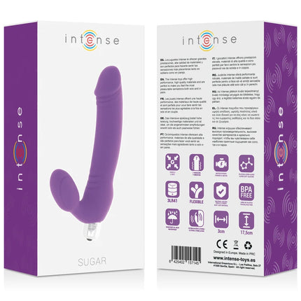 Lila silikonspielzeug intense zucker mit sieben geschwindigkeiten und ergonomischem design mit weißer basis