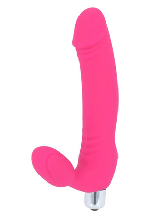 Intense zucker silikon fuchsiaroter vibrierender dildo mit sieben geschwindigkeiten und silberner metallbasis