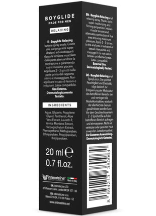 INTIMATELINE - BOYGLIDE ANAL ENTSPANNENDES ANALSPRAY 20 ML - Entspannendes Anal-Spray