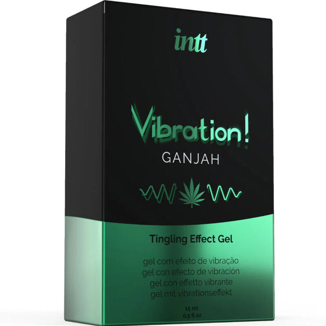 INTT - KRAFTVOLLES INTIMSTIMULIERENDES FLÜSSIGES VIBRATIONSGEL CANNABIS 15ML - Orgasmusverstärker