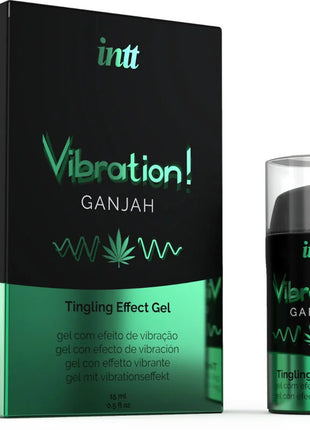 INTT - KRAFTVOLLES INTIMSTIMULIERENDES FLÜSSIGES VIBRATIONSGEL CANNABIS 15ML - Orgasmusverstärker