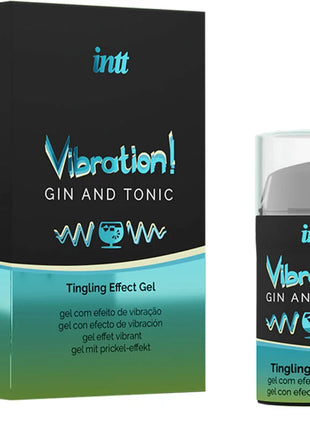 INTT - KRAFTVOLLES INTIMSTIMULIERENDES FLÜSSIGES VIBRATOR-GEL GIN & TONIC 15 ml - Orgasmusverstärker