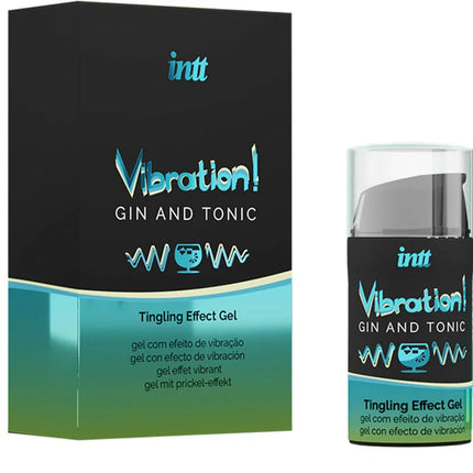 INTT - KRAFTVOLLES INTIMSTIMULIERENDES FLÜSSIGES VIBRATOR-GEL GIN & TONIC 15 ml - Orgasmusverstärker