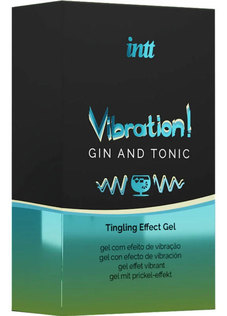 INTT - KRAFTVOLLES INTIMSTIMULIERENDES FLÜSSIGES VIBRATOR-GEL GIN & TONIC 15 ml - Orgasmusverstärker