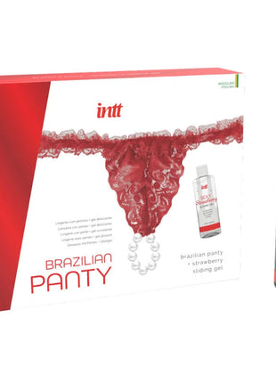 INTT RELEASES - BRASILIANISCHES ROTES HÖSCHEN MIT PERLEN UND SCHMIERGEL 50 ML - Tanga