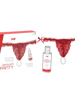INTT RELEASES - BRASILIANISCHES ROTES HÖSCHEN MIT PERLEN UND SCHMIERGEL 50 ML - Tanga